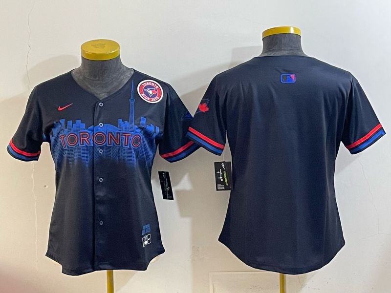 Youth 2025 Toronto Blue Jays Blank black Joint Name Nike MLB Jersey style 005